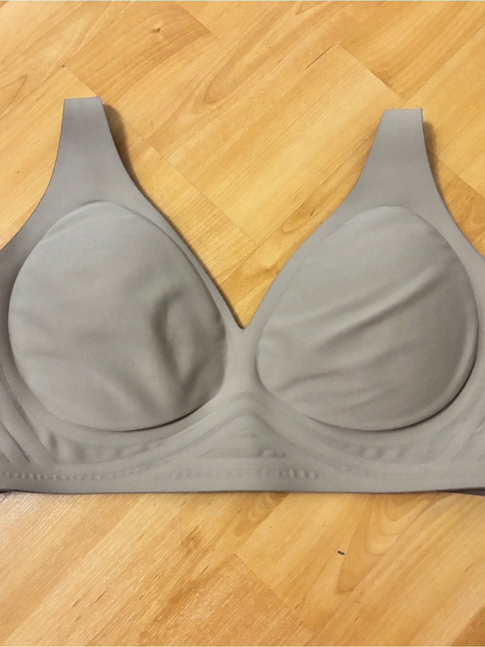 Buffalo David Bitton Seamless Comfort Molded-Cup Bra - Gray Size Medium